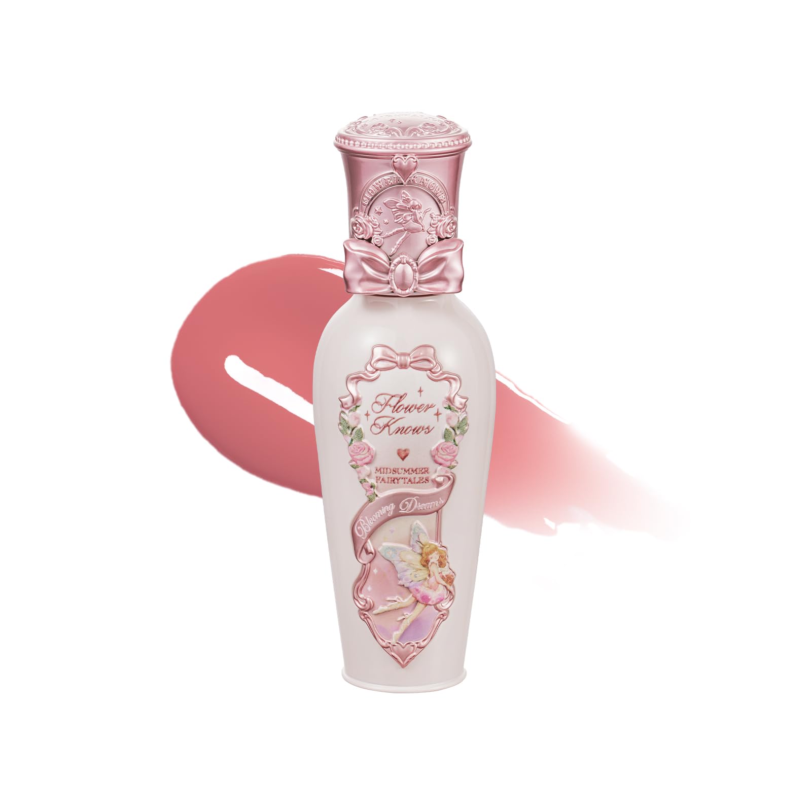 Flower Knows Midsummer Fairytales Lip Lacquer – Glowy Hydrating Tint, Vegan & Cruelty-Free, 0.17 Fl Oz (G02 Little Flower Fairy)