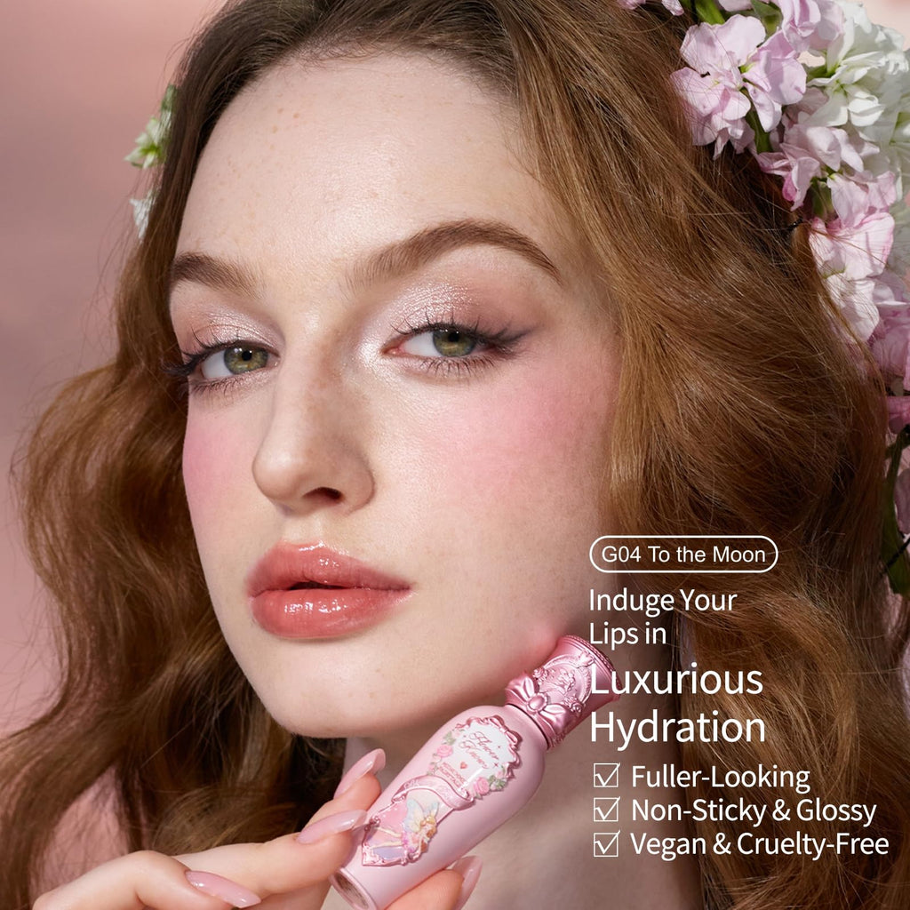Flower Knows Shell’s Jewel 13-Piece Makeup Gift Box Set – Lip Gloss, Blush, Eyeshadow Palette, Highlighters & More