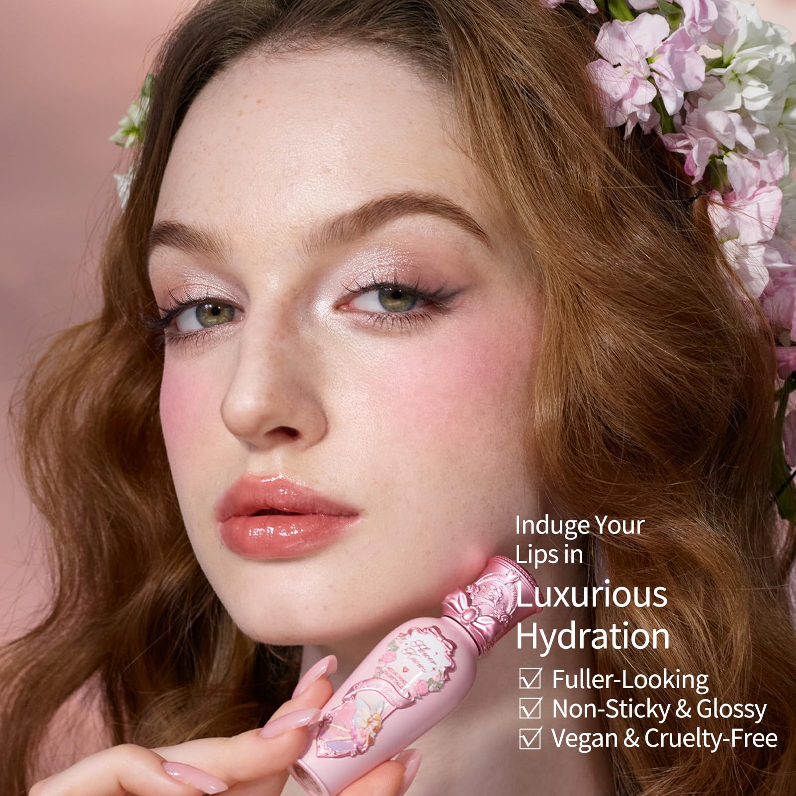 Flower Knows Midsummer Fairytales Coating Lip Lacquer – Glowy Hydrating Lip Gloss & Lip Oil Set