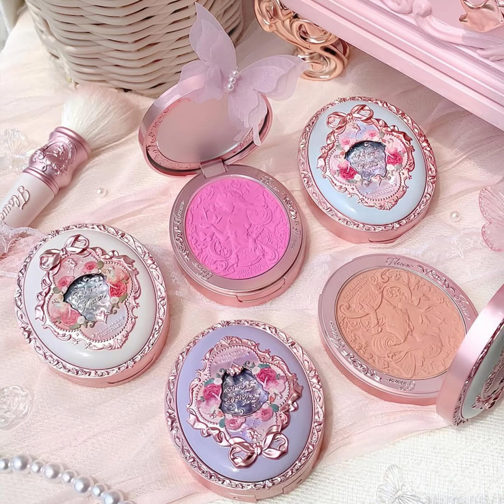Flower Knows Midsummer Fairytales Velvet Embossed Blush – 02 Dreaming Butterfly