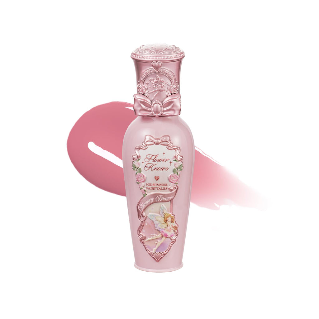Flower Knows Midsummer Fairytales Lip Lacquer - Glowy Hydrating Lip Oil (G05 Freesia, 0.17 oz)