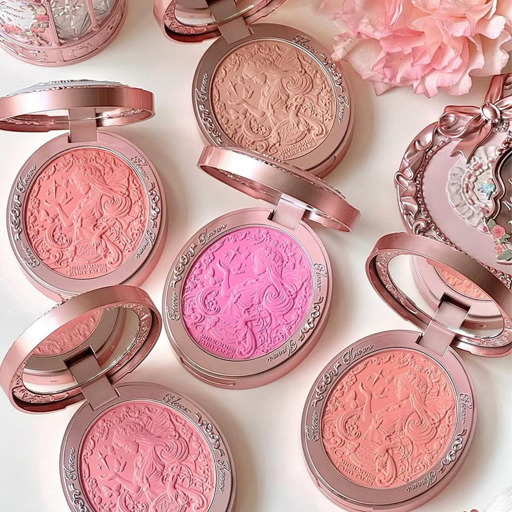 Flower Knows Midsummer Fairytales Velvet Embossed Blush – 02 Dreaming Butterfly