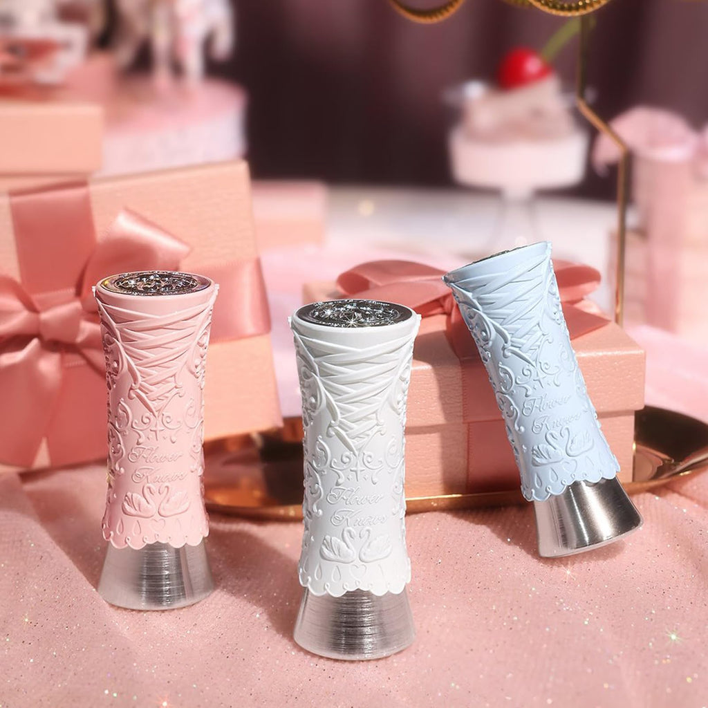 Flower Knows Swan Ballet Shine Lipstick & Hydrating Solid Lip Gloss – Midsummer Night Burgundy Lip Balm