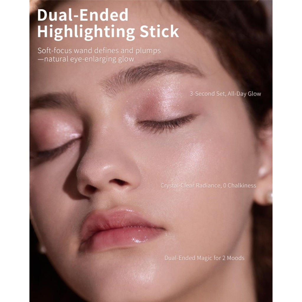 Flower Knows Shell's Jewel 2-in-1 Under Eye Highlighter Stick – Peachy Pink