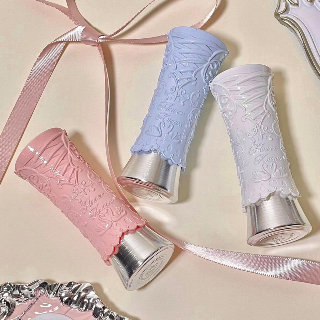 Flower Knows Swan Ballet Shine Lipstick & Hydrating Solid Lip Gloss – Midsummer Night Burgundy Lip Balm