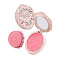 Flower Knows Strawberry Rococo Embossed Blush – Buildable Bright Pink Powder for Cheeks