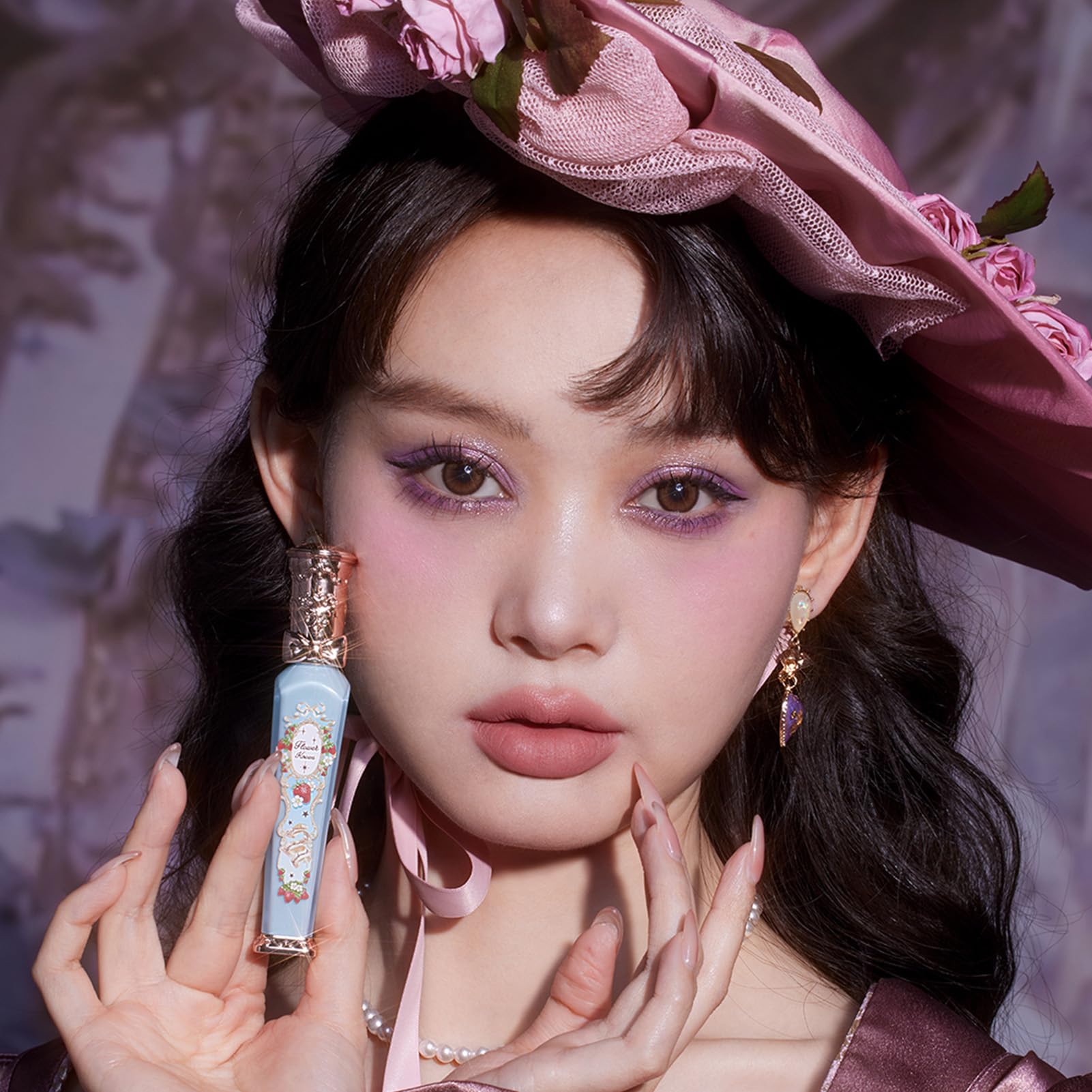 Flower Knows Strawberry Rococo Cloud Lip Cream | Long-Lasting Velvet Matte Lipstick, Hydrating Lip Stain, Transfer-Proof