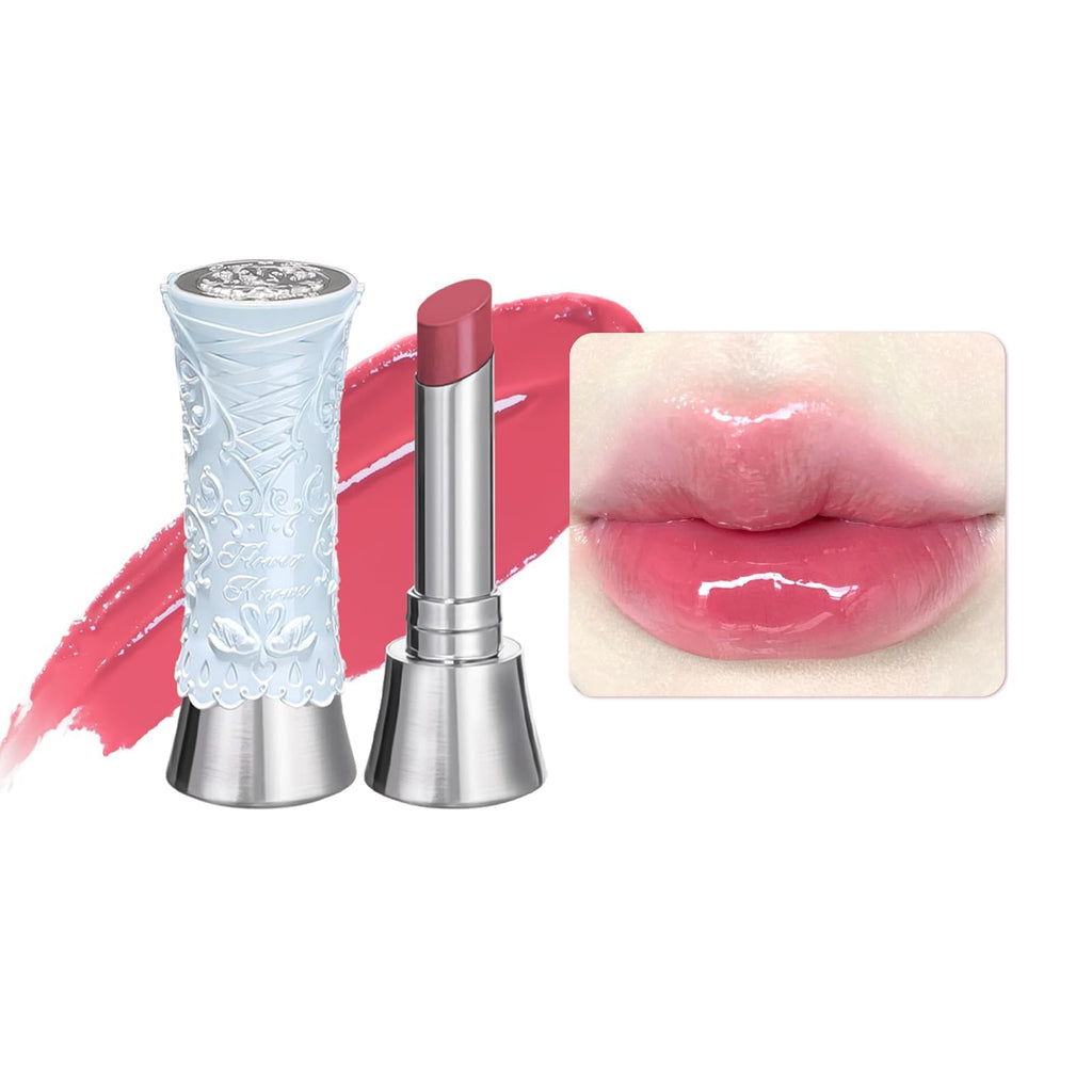 Flower Knows Swan Ballet Shine Lipstick | Hydrating Solid Lip Gloss in Cherry Blossom Pink