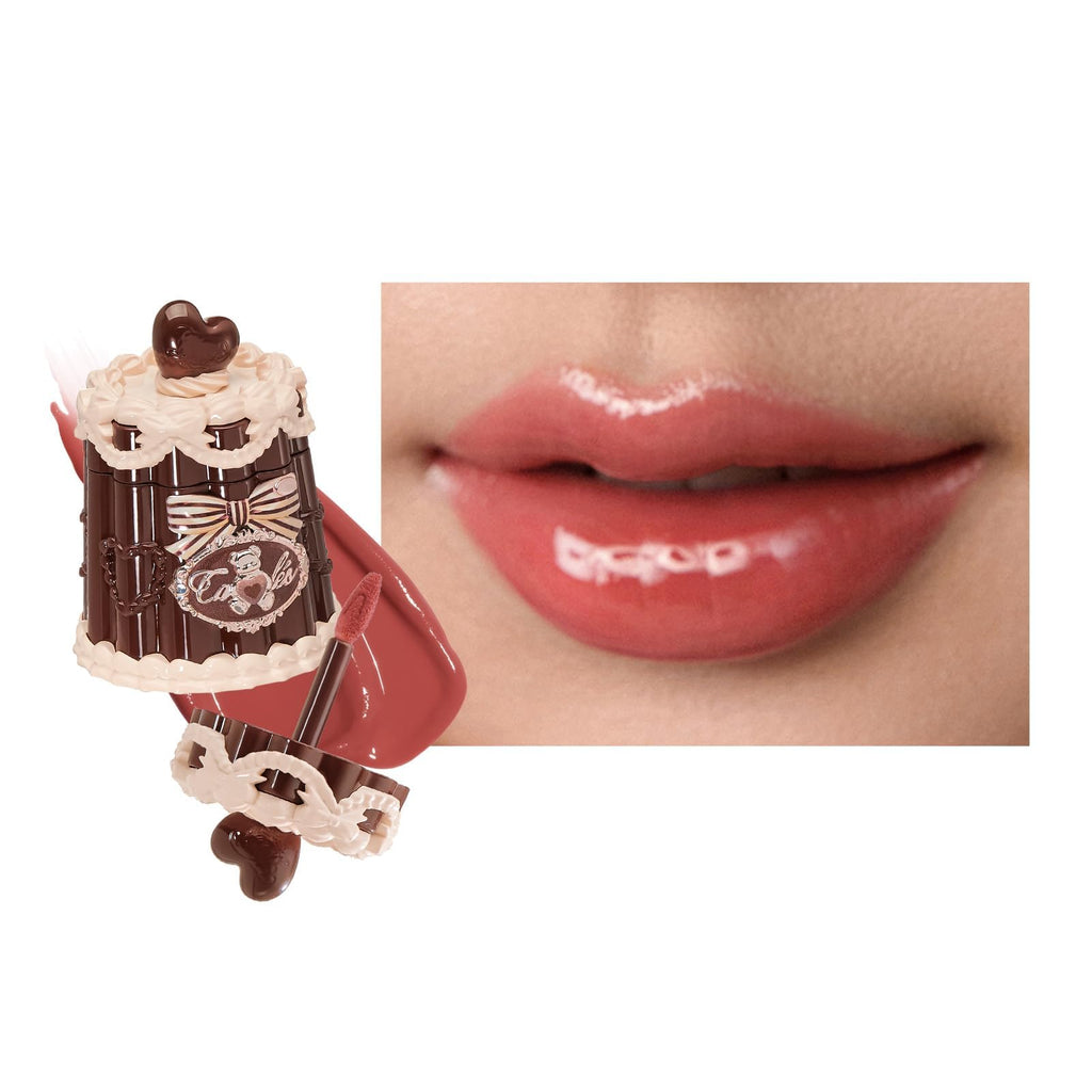 Flower Knows The Sweetie Bear Lip Jelly (JE07 Canelé) – Lightweight Non-Sticky Pink Gloss