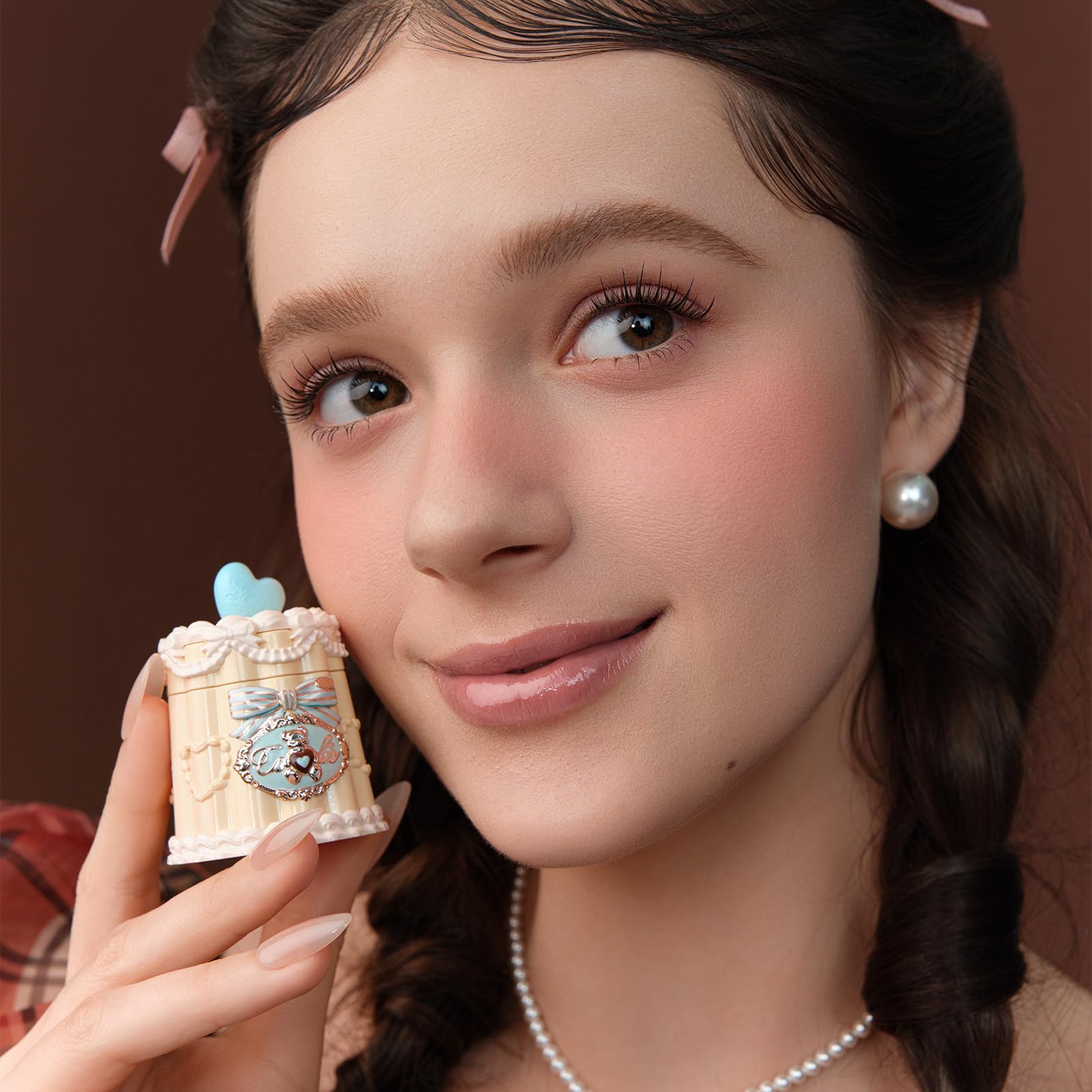 Flower Knows The Sweetie Bear Coating Lip Jelly JE03 Peach Tea – Non-Sticky Gloss, 0.18 oz