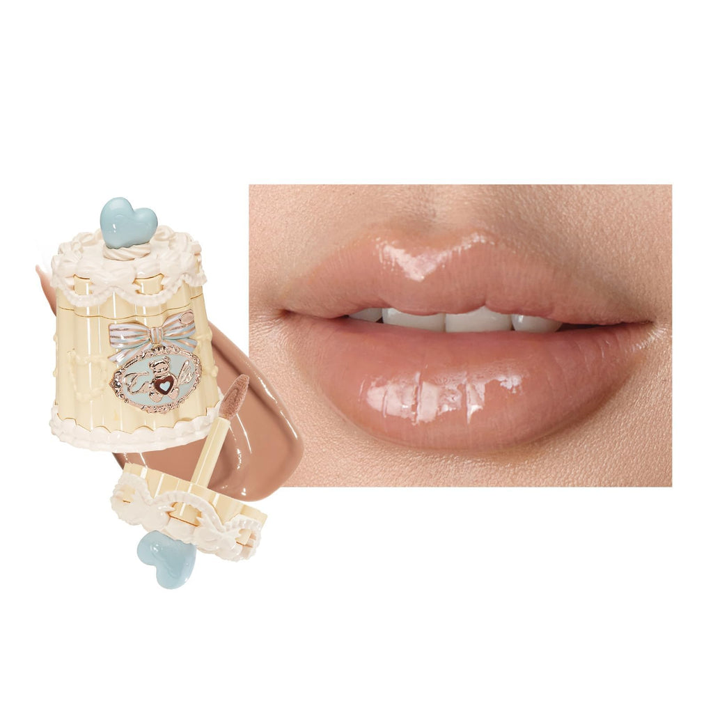 Flower Knows Sweetie Bear Coating Lip Jelly JE01 Fluffy Toast – Soft, Non-Sticky Lip Gloss