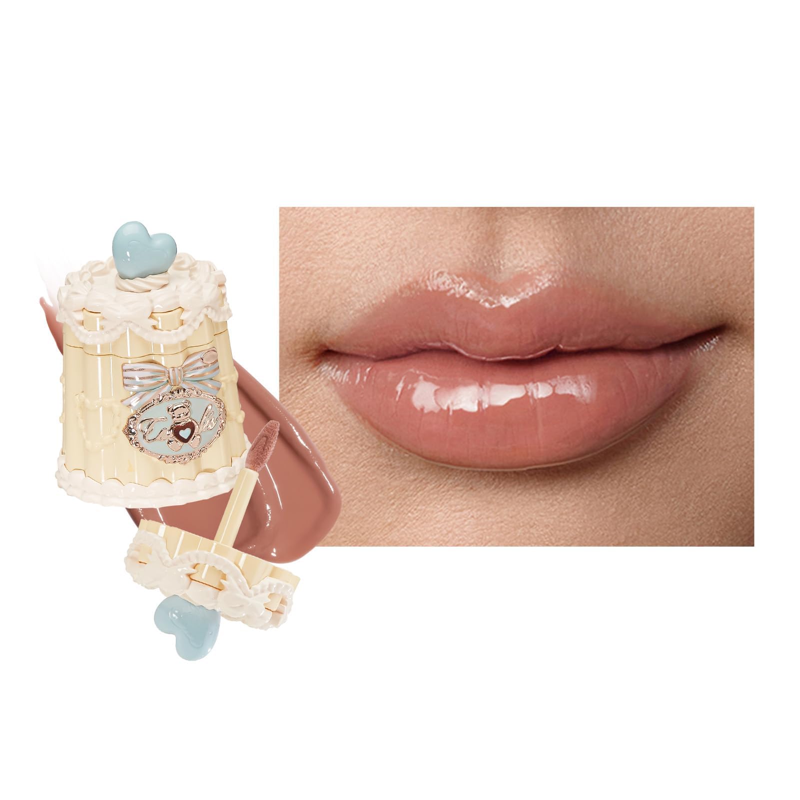 Flower Knows The Sweetie Bear Coating Lip Jelly – Non-Sticky Nude Lip Gloss