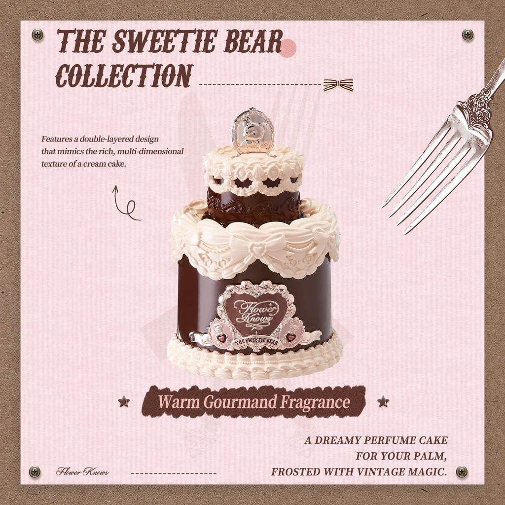 Flower Knows The Sweetie Bear Perfume — Vegan EDP with Two Scent Profiles (Honey Lemon, Caramel Bear) 1.67 fl oz