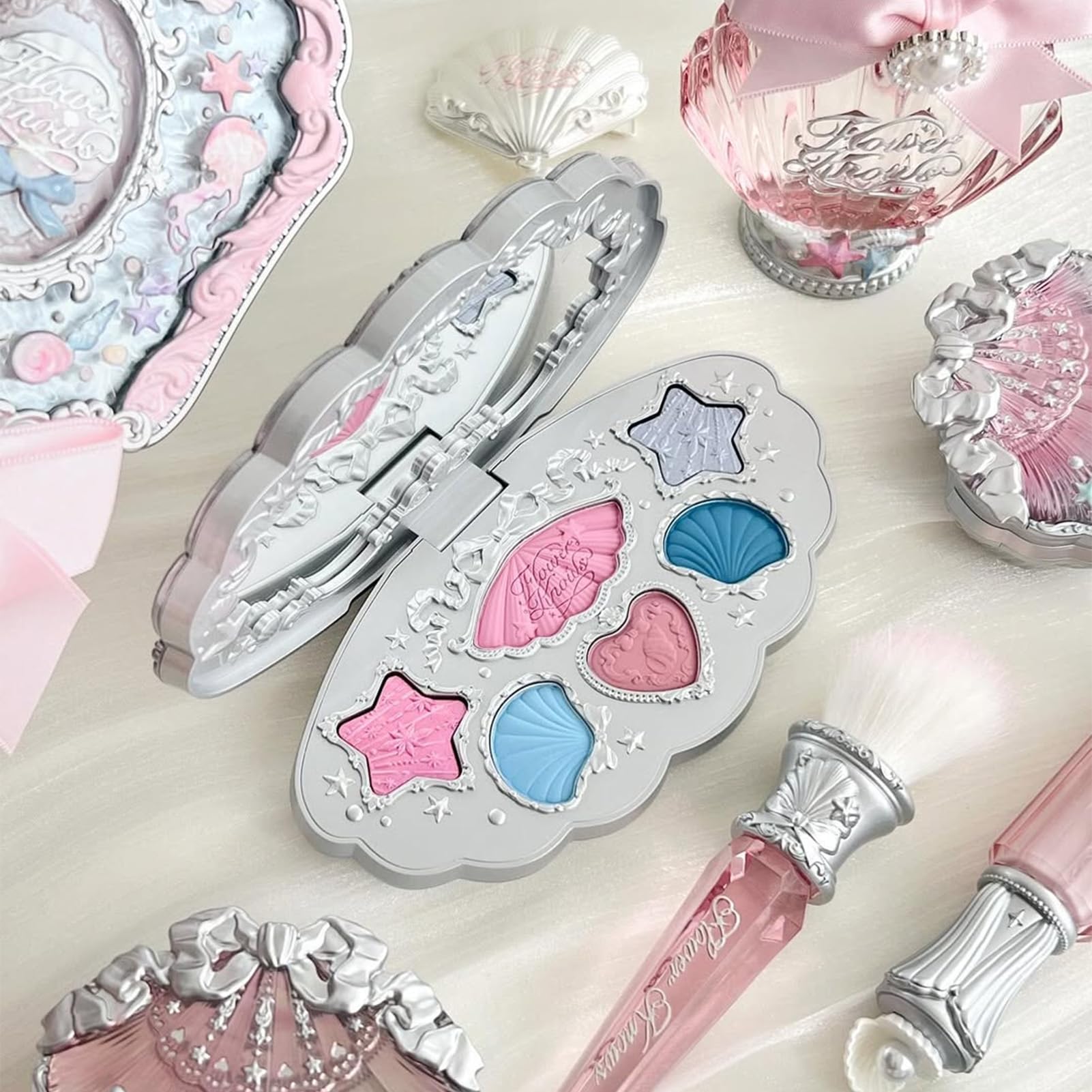 Flower Knows Feb-Glamour Glow 8-Piece Makeup Box Set | Gift-Ready Valentine's Day Beauty Kit