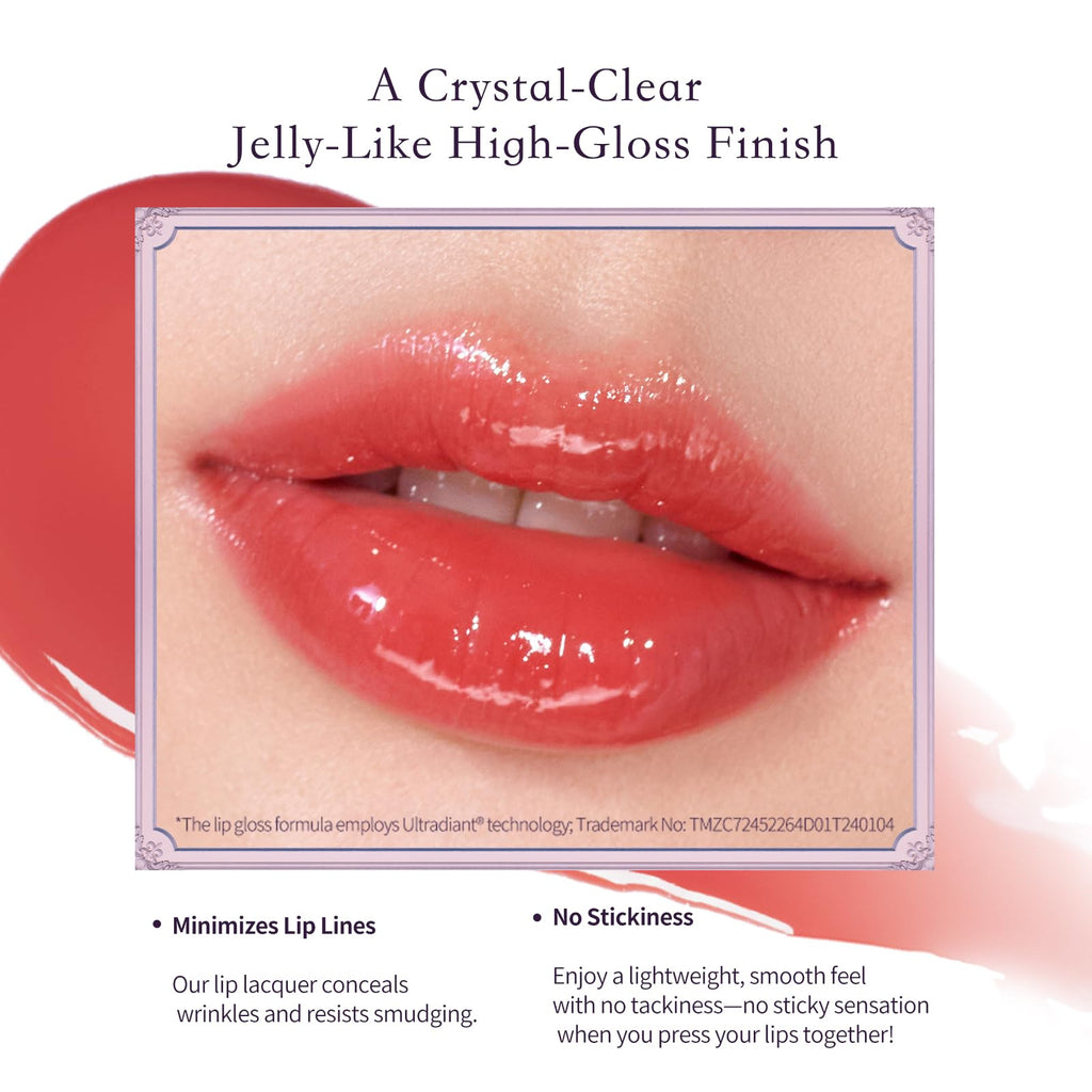 Flower Knows Midsummer Fairytales Coating Lip Lacquer – Glowy Hydrating Lip Gloss & Lip Oil Set