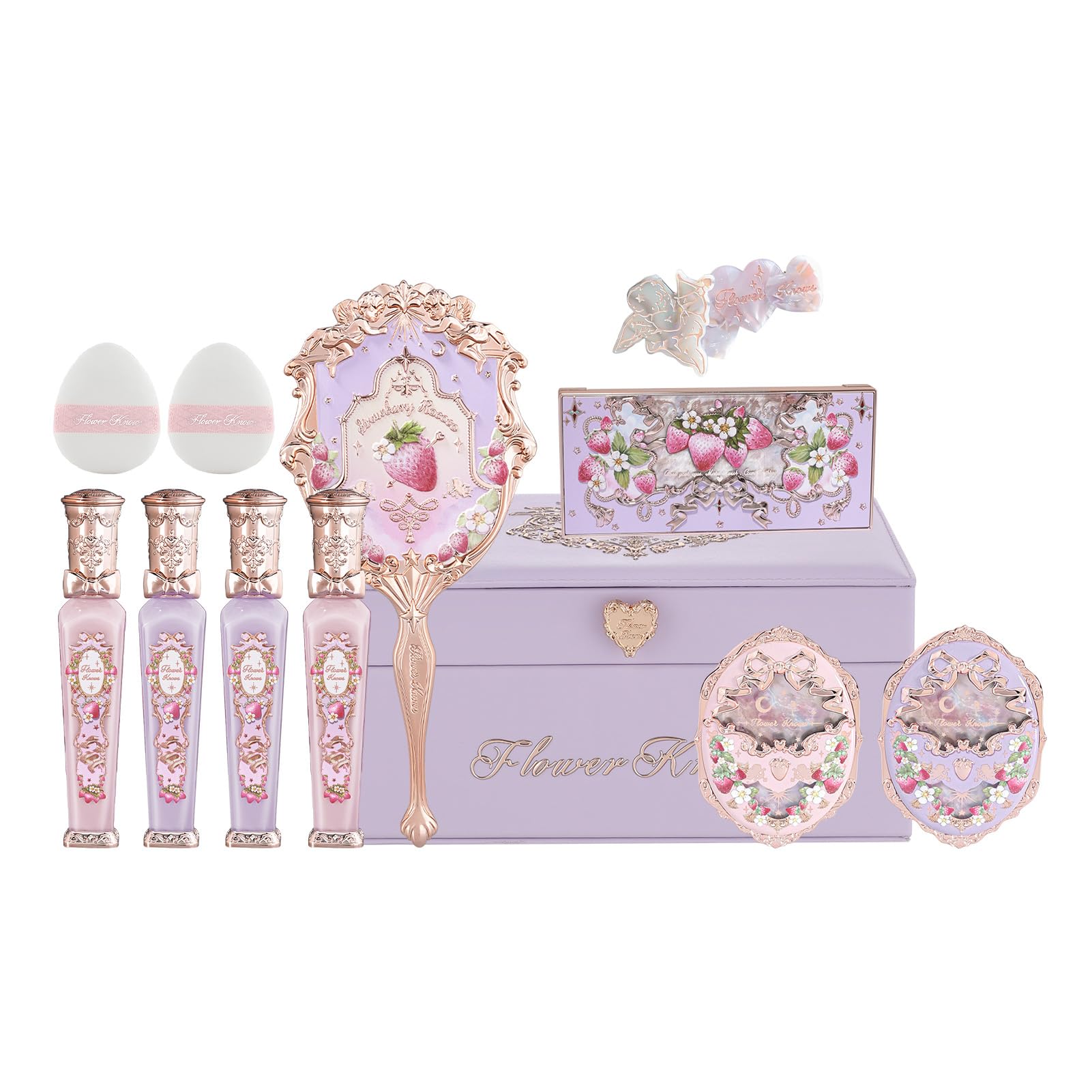 Flower Knows Violet Strawberry Rococo 12-Piece All-In Gift Set | Luxury Makeup Kit