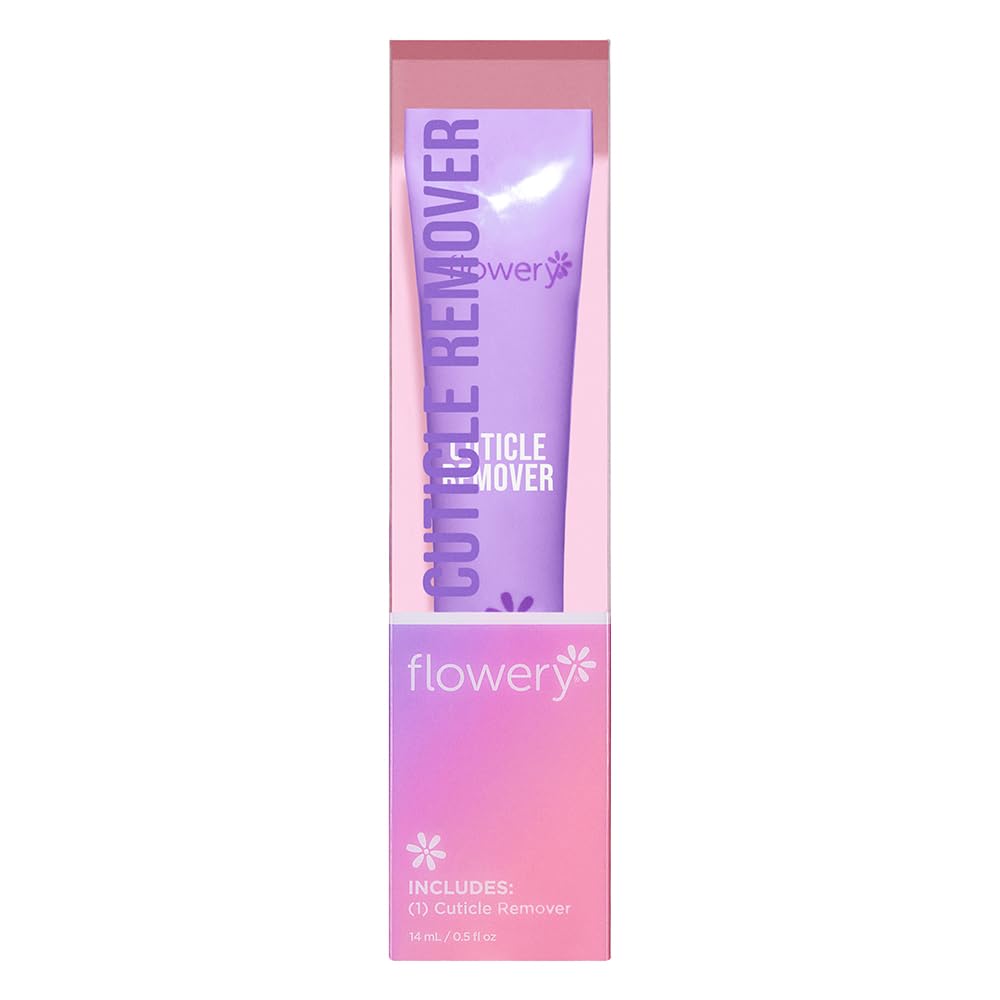 Flowery Cuticle Remover 2-in-1 Treatment | Softens & Removes Dead Skin | 0.5 oz