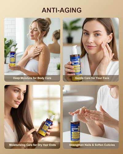 FLOWHYET 16 oz Pure Vitamin E Oil – Organic, Cold-Pressed, Hexane-Free