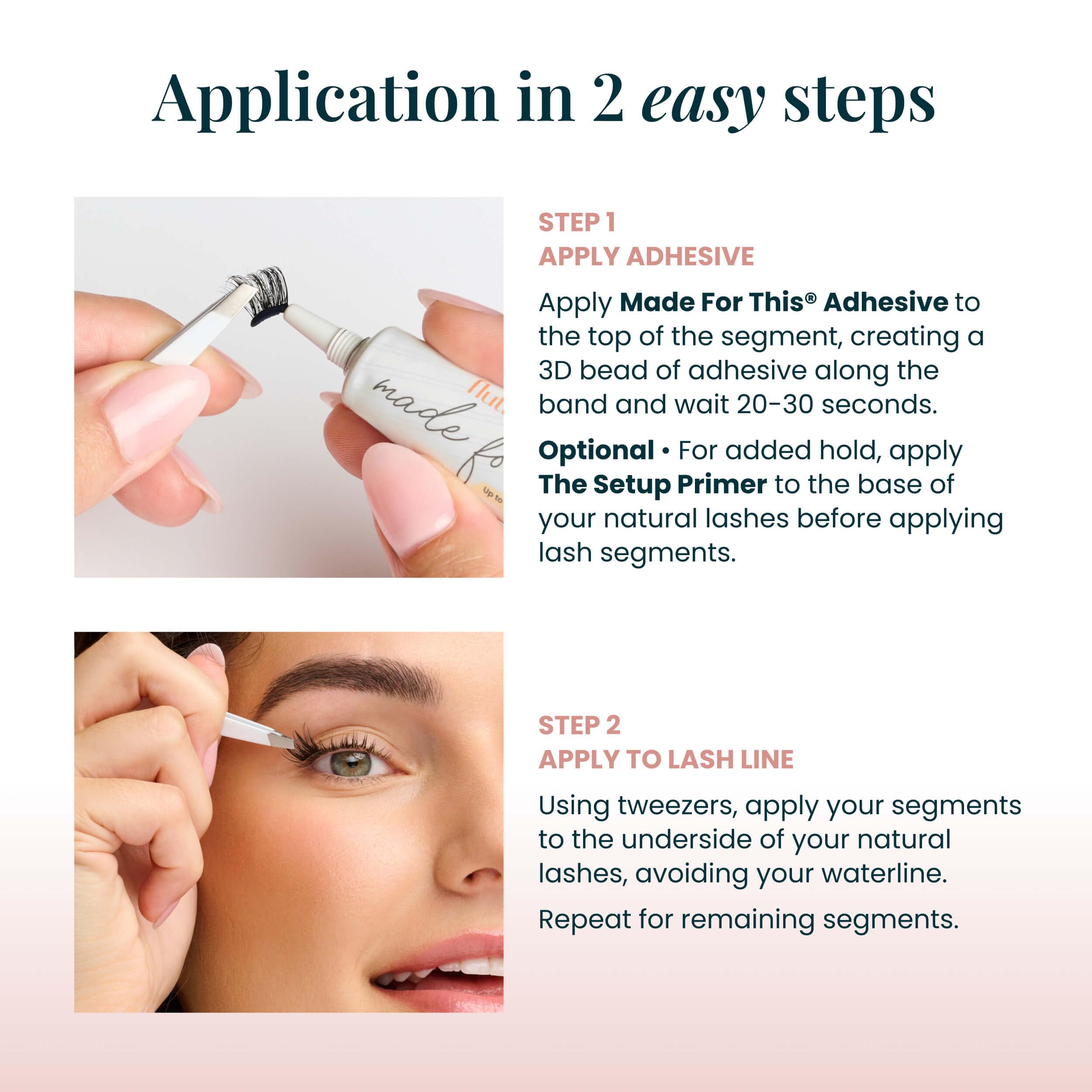 FlutterHabit The Shorties Lashes – 2 Sets DIY Natural Lash Extensions, Up to 10 Days Wear, Salon-Quality Clusters, No Glue Included