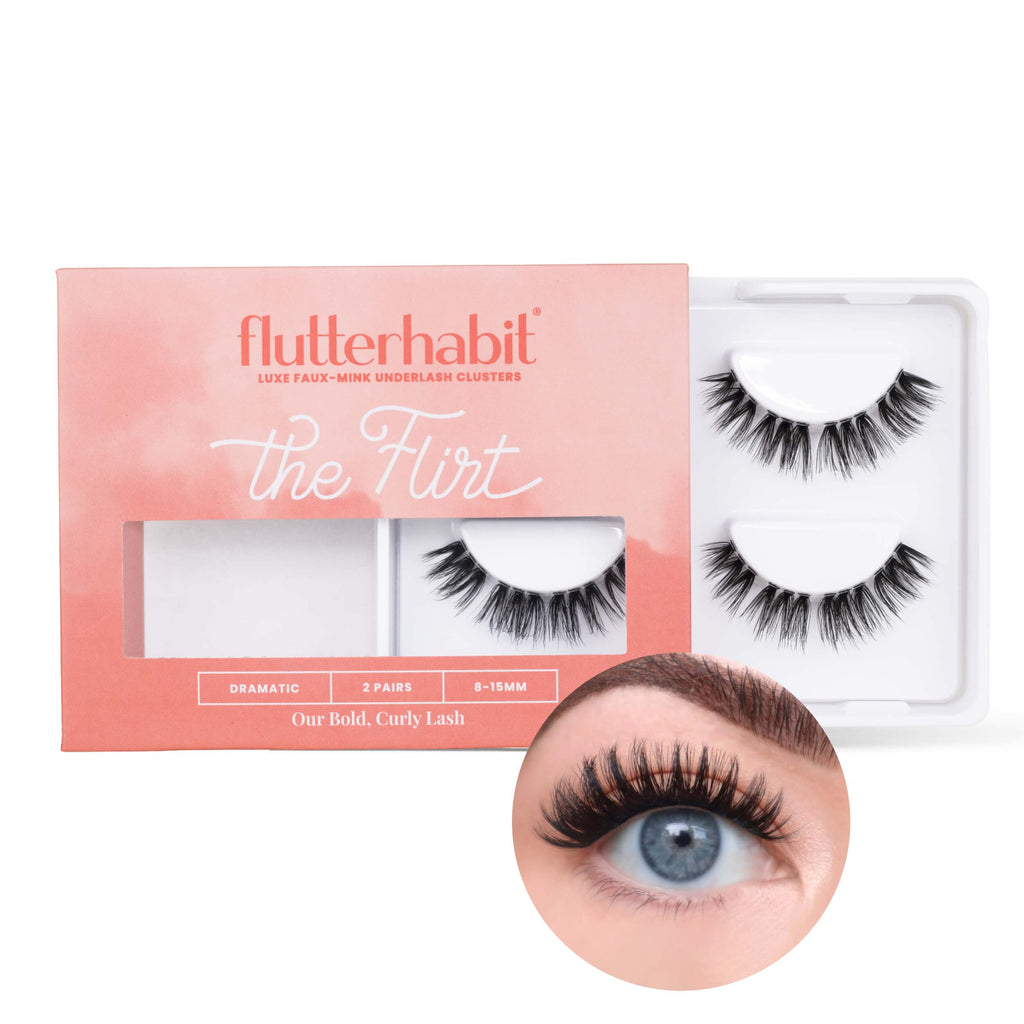 FlutterHabit The Flirt Lashes – 2 Sets of DIY Cat Eye Lash Extensions | Up to 10 Days Wear