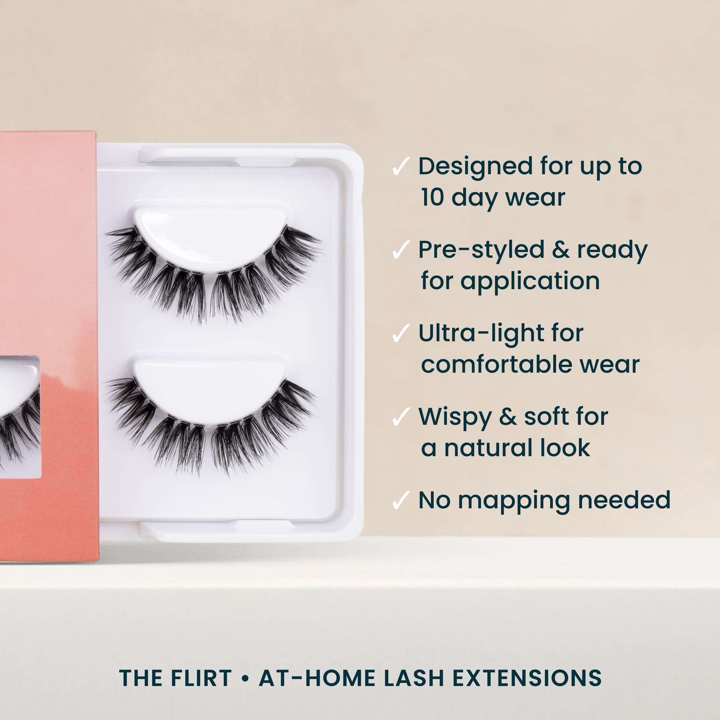 FlutterHabit The Flirt Lashes – 2 Sets of DIY Cat Eye Lash Extensions | Up to 10 Days Wear