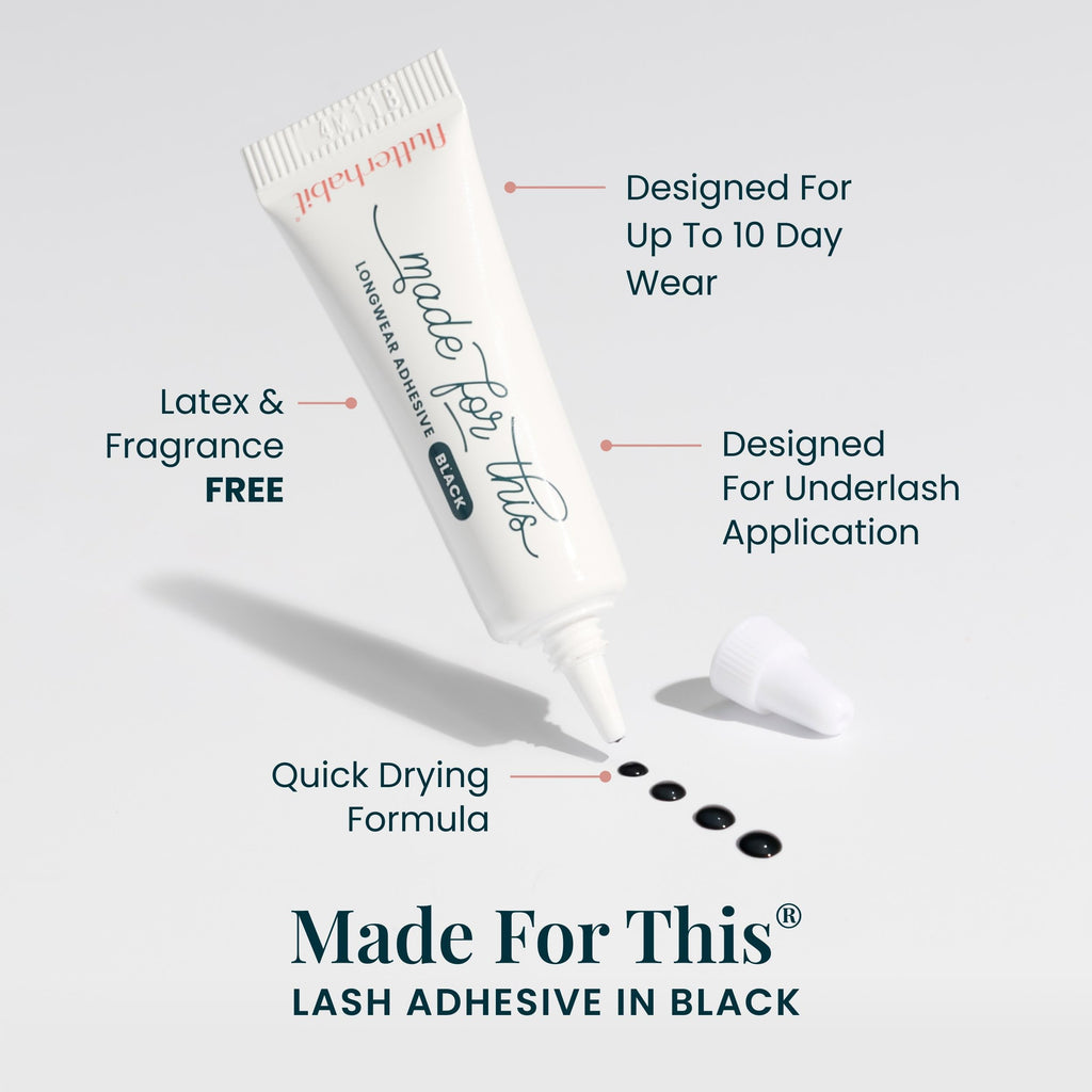 FlutterHabit Wink Ready Set Starter Kit – DIY Eyelash Extensions, 3 Lash Sets + Adhesive