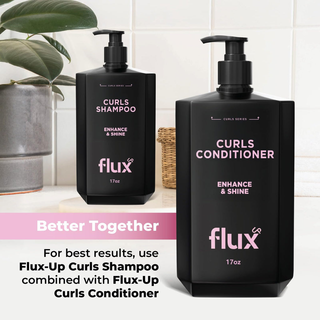 Flux Up Curly Hair Shampoo & Conditioner Set – Hydrating, Sulfate-Free Curl Care
