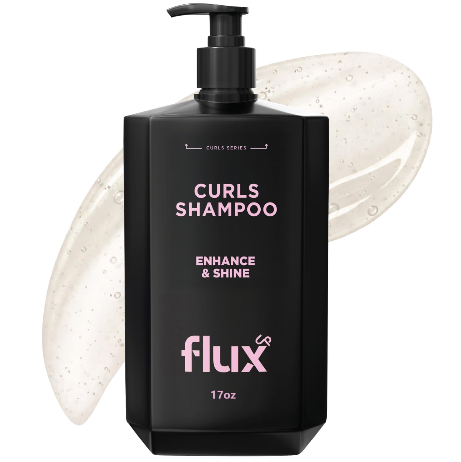 FLUX UP Curly Hair Shampoo – Hydrating, Sulfate-Free Frizz Control for Defined Curls – 17 fl oz