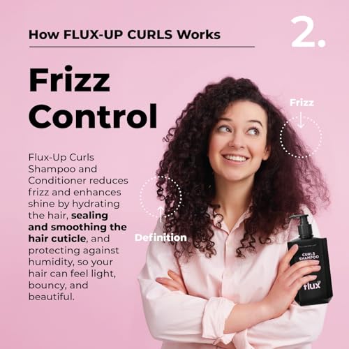 Flux Up Curly Hair Shampoo & Conditioner Set – Hydrating, Sulfate-Free Curl Care