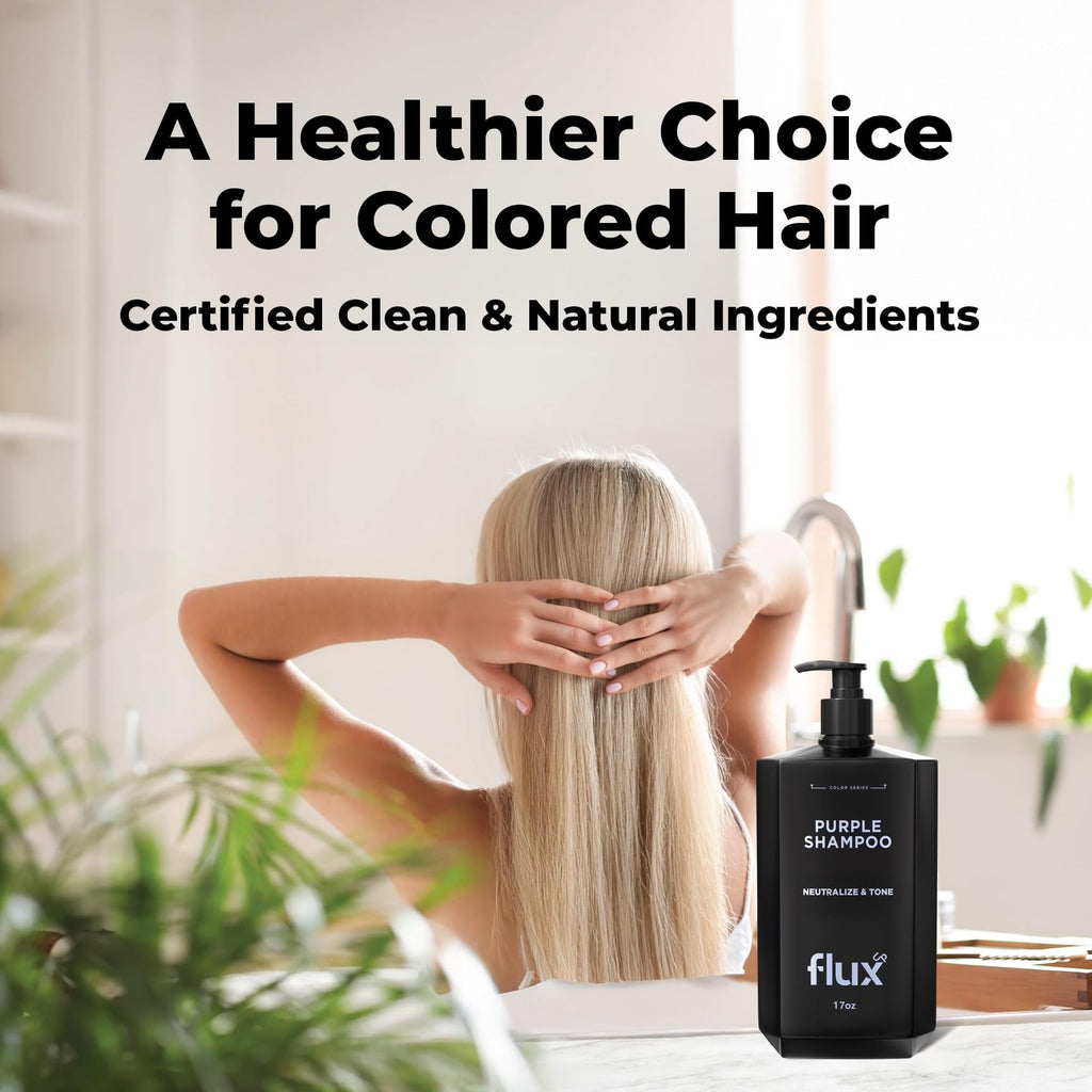 Flux Up Purple Shampoo for Blonde & Silver Hair | Sulfate-Free Brass Neutralizer