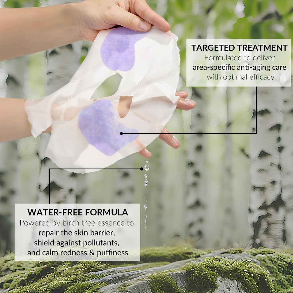 FLYODE Syn-Ake 2-in-1 Eye & Face Mask | Nano-Collagen, Birch Sap Hydration, 5 Sets