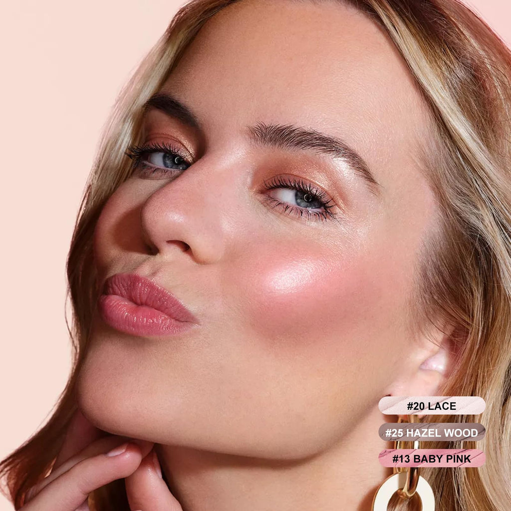 FOCALLURE 3 Pcs Cream Contour Sticks – Highlighter, Bronzer & Blush Kit | Lightweight, Non-Greasy, Long-Wear (Fair-Light)