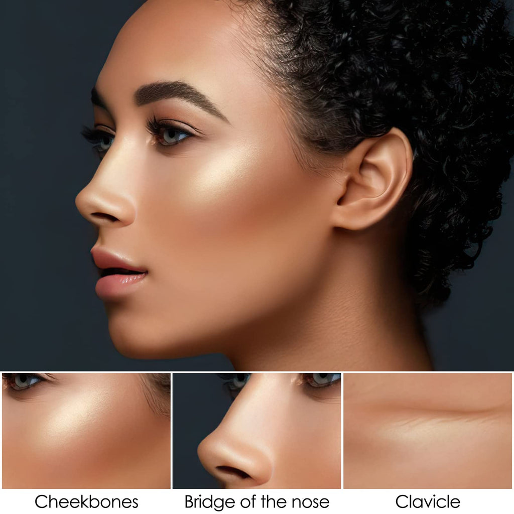 FOCALLURE 2 Pcs Contour Foundation Stick – Dual-Ended Highlight & Bronzer Pen for Sculpted, Long-Wear Look