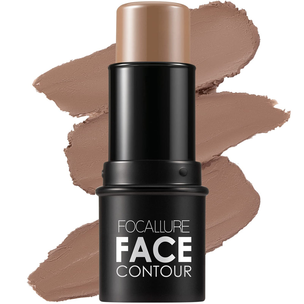 FOCALLURE Cream Contour Stick – Matte Bronzer for Professional Face Shaping, Mocha