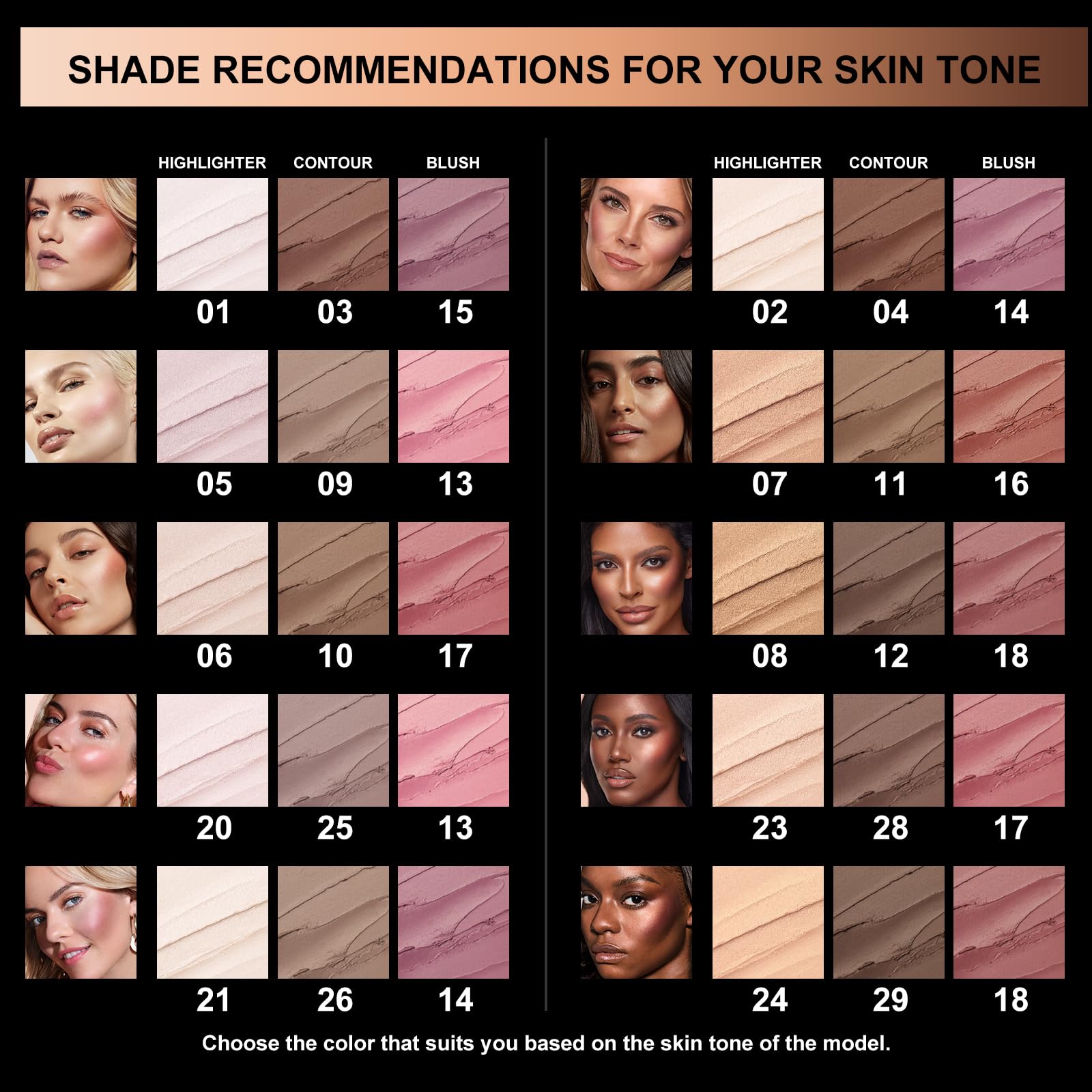FOCALLURE 3 Pcs Cream Contour Sticks: Highlighter, Bronzer & Blush Kit
