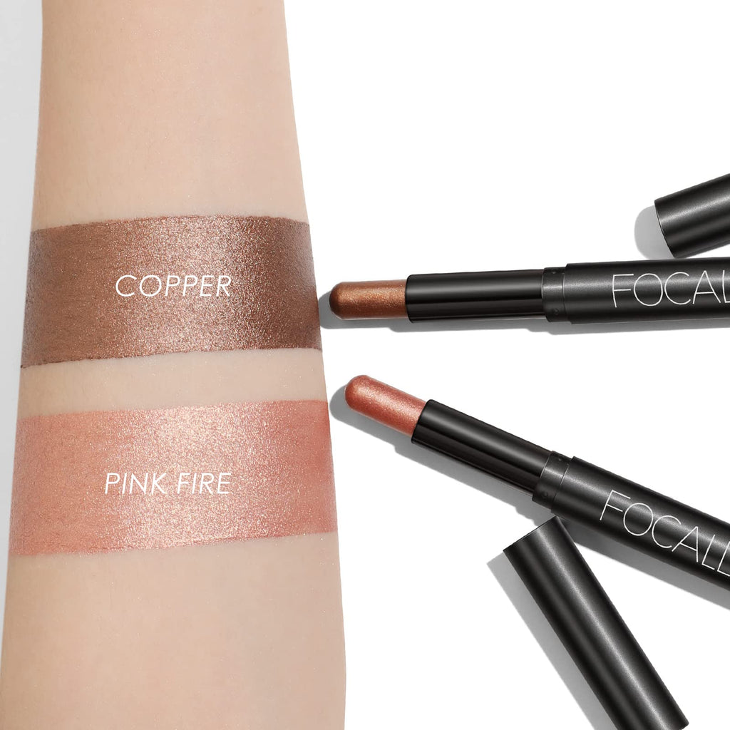 FOCALLURE 2-Pcs Cream Eyeshadow Stick Set – Long-Lasting, Waterproof, High-Pigment