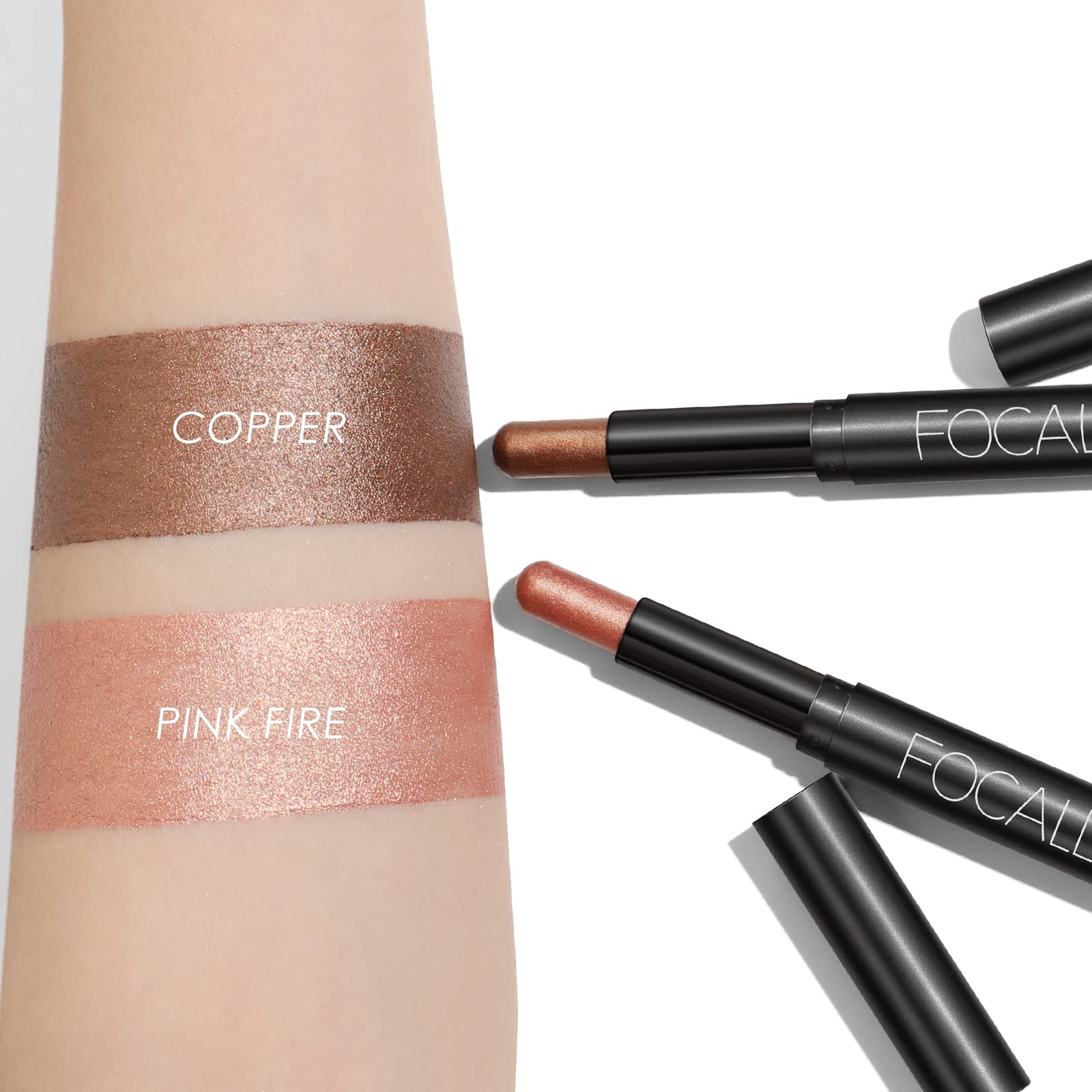 FOCALLURE 2-Pcs Cream Eyeshadow Stick Set – Long-Lasting, Waterproof, High-Pigment
