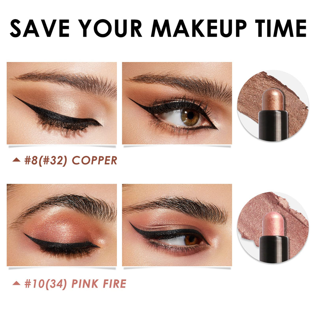 FOCALLURE 2-Pcs Cream Eyeshadow Stick Set – Long-Lasting, Waterproof, High-Pigment