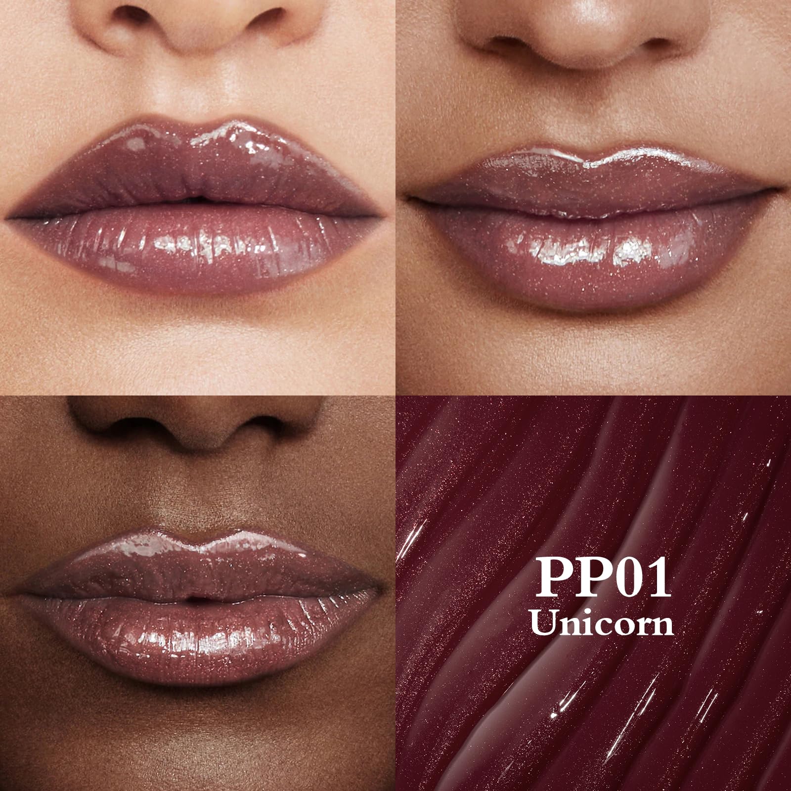 FOCALLURE Sparkling Gem Lip Plump Unicorn – Hydrating, High-Shine Lip Gloss