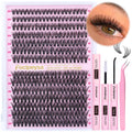 Focipeysa Eyelash Extension Kit – D Curl Clusters 280pcs for DIY Beginners