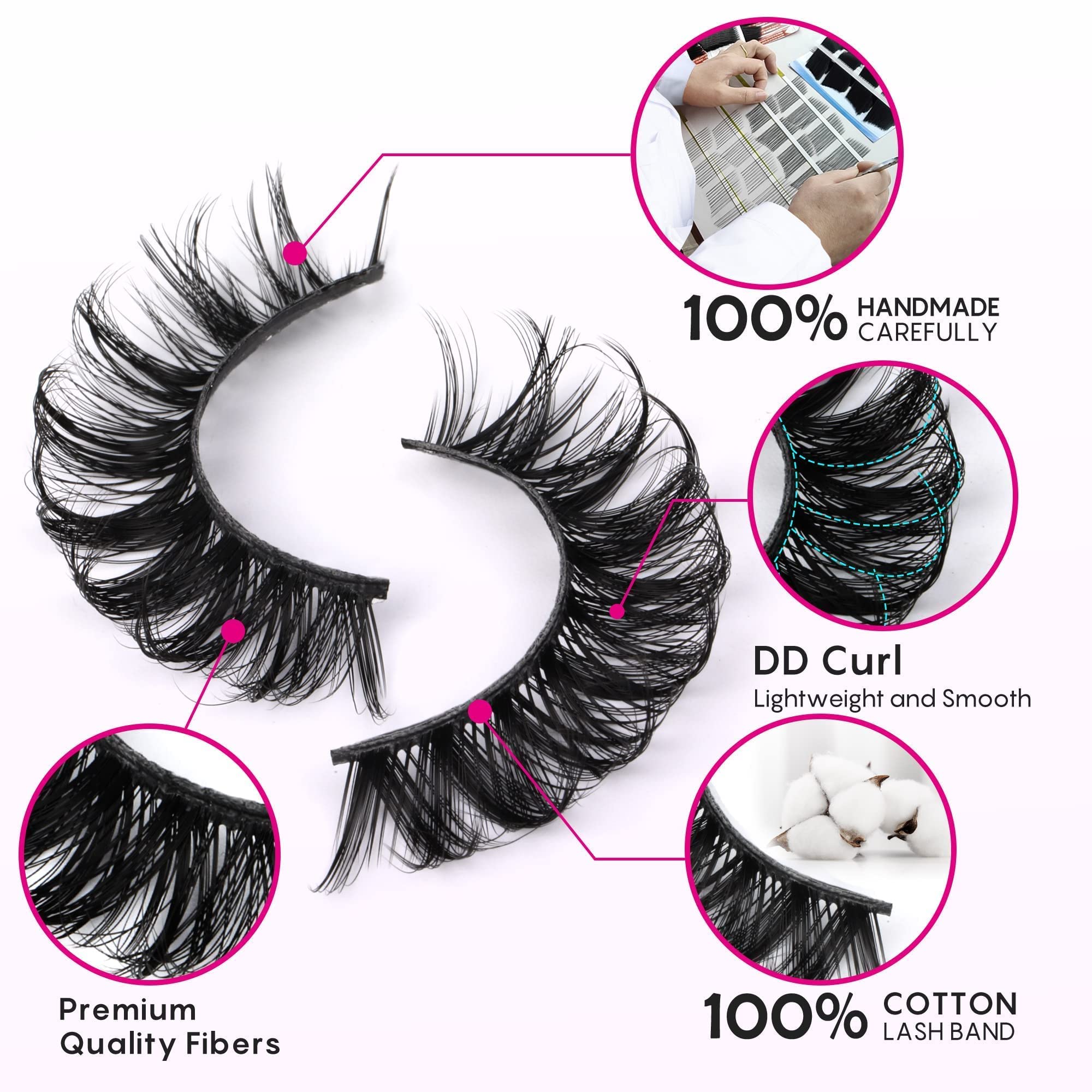 Focipeysa False Lashes Natural Look 14-17mm | 4 Styles Mixed Volume 20 Pairs