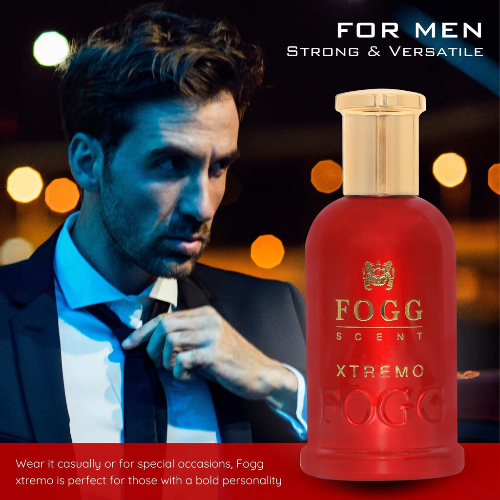 FOGG Scent Xtremo Eau de Parfum for Men – Fresh Spicy Citrus, Leather & Musk | 100 ml | Long-Lasting EDP