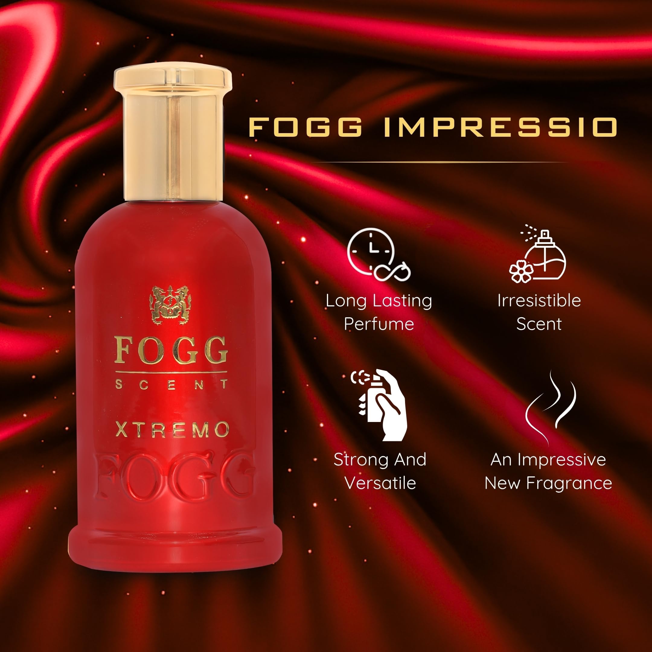 FOGG Scent Xtremo Eau de Parfum for Men – Fresh Spicy Citrus, Leather & Musk | 100 ml | Long-Lasting EDP