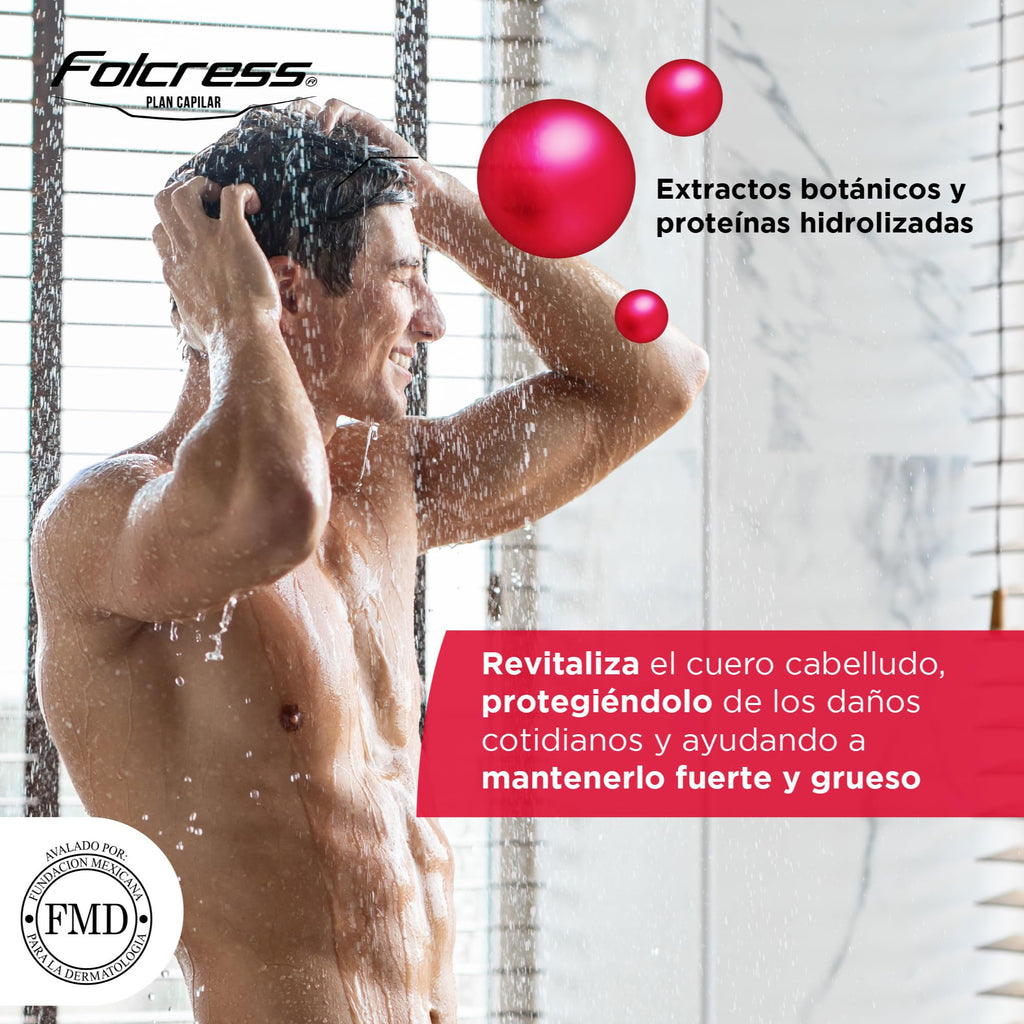 Folcress Shampoo - Gentle Daily Cleansing for Healthy-Looking Hair