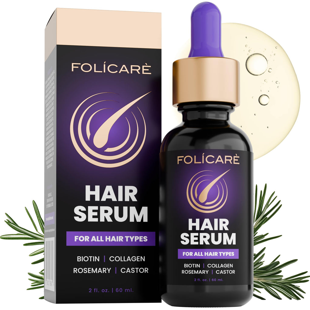 FOLICARE Hair Growth & Thickening Serum — Biotin & Rosemary, 1 Pack