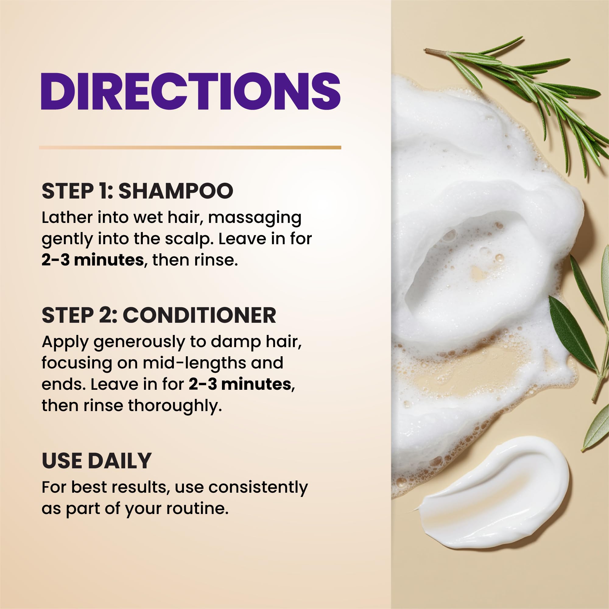 FOLICARE Thickening Hair Growth Shampoo & Conditioner Set | Biotin, Keratin, Collagen
