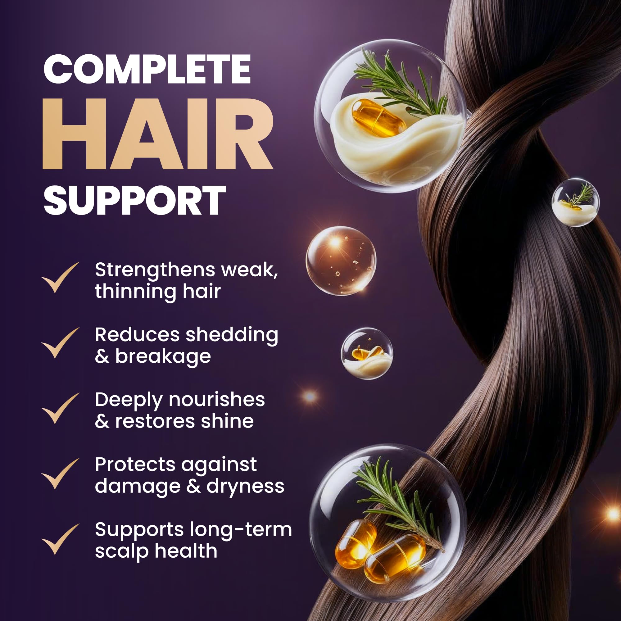 FOLICARE Thickening Hair Growth Shampoo & Conditioner Set | Biotin, Keratin, Collagen