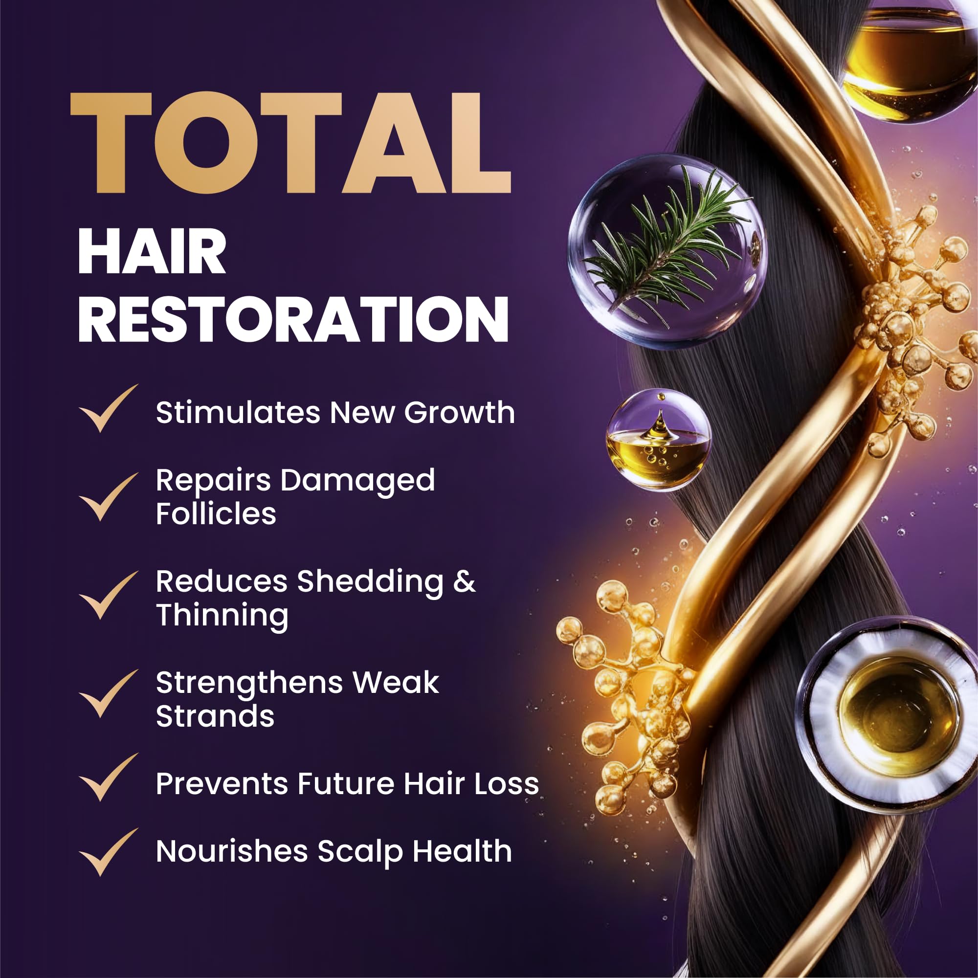 FOLICARE Thickening Hair Growth Shampoo – Biotin, Keratin & Rosemary (Sulfate Free)
