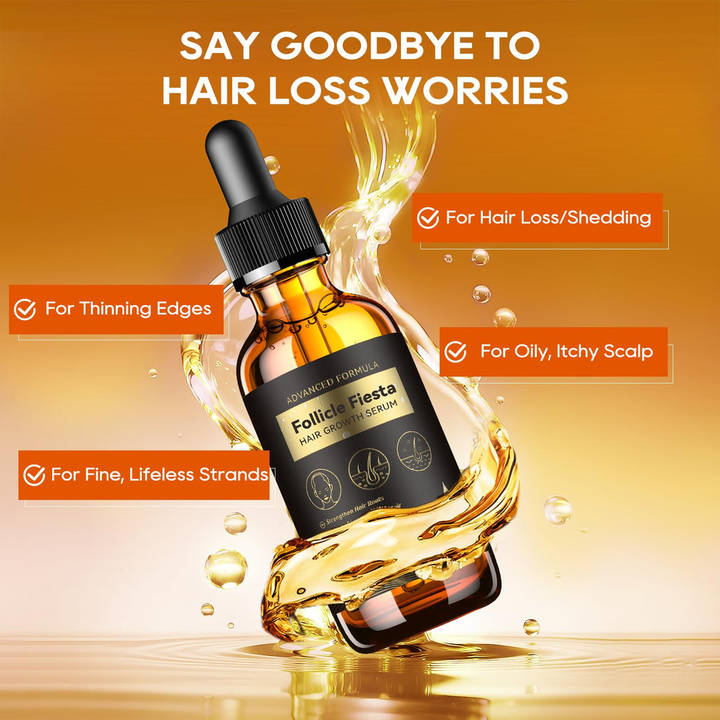 Folivive Women’s Hair Growth Serum Oil – 100% Natural Herbal Follicle Serum