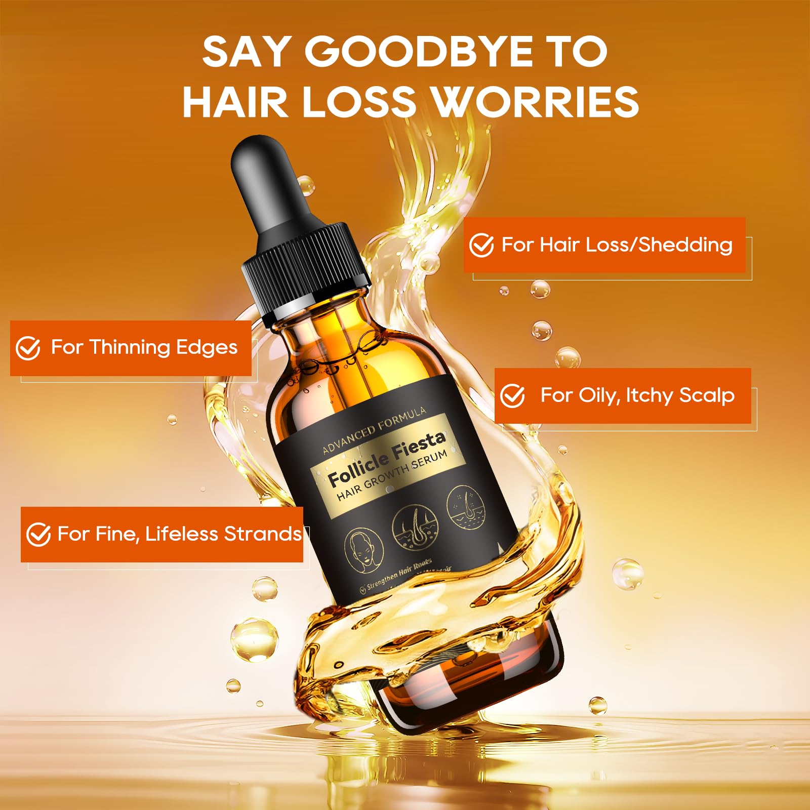 Folivive Women’s Hair Growth Serum Oil – 100% Natural Herbal Follicle Serum